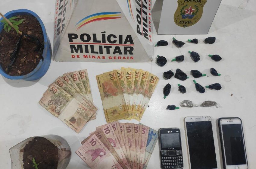  PC e PM prendem três pessoas por associação ao tráfico de drogas
