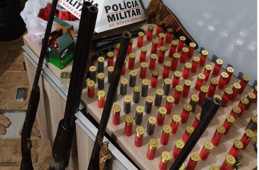  Armas e munições são apreendidas em Araxá pela PM